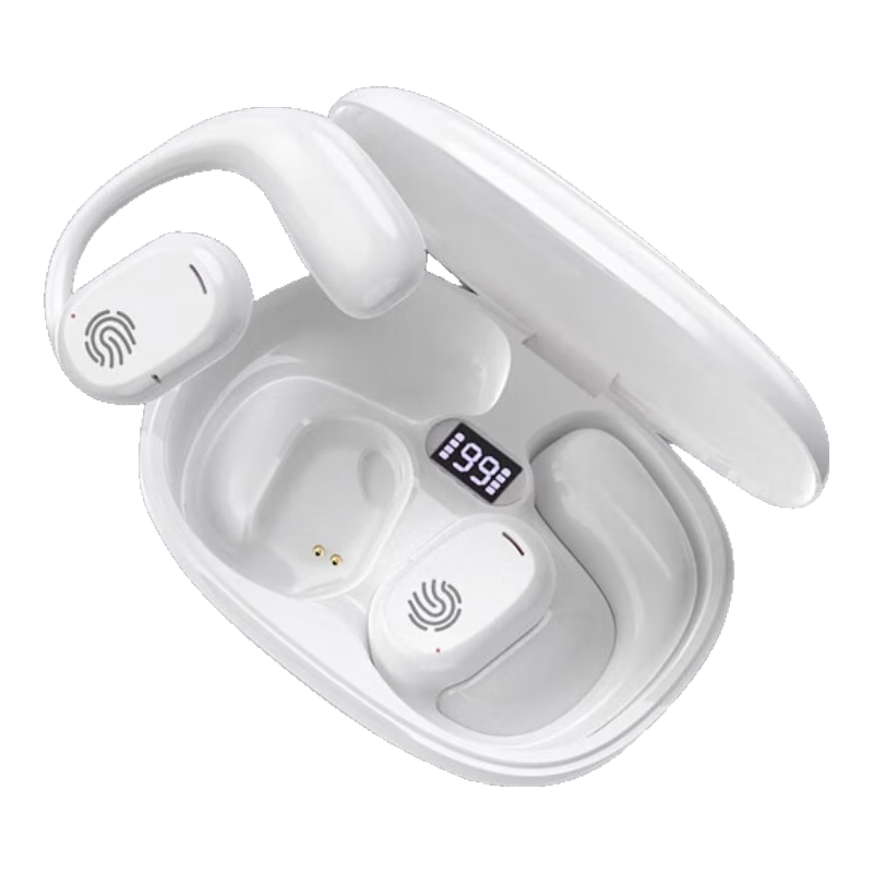 XAXR骨传导概念开放式蓝牙耳机不入耳不漏音挂耳新款久戴不痛超开车骑行运动跑步降噪耳机音质耳机 至臻白-蓝牙5.3+HIFI+全景环绕音