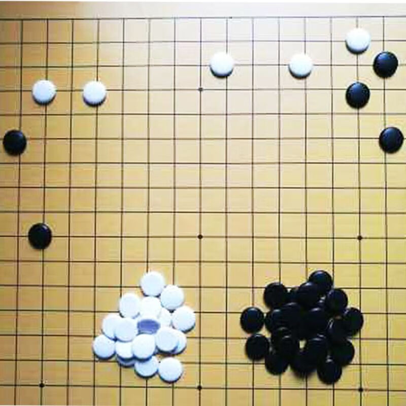 2cm标准围棋盘/13路/19路 新型麻将材质棋子 /围棋两用棋盘 军绿色