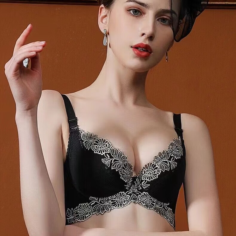 优迪尔娇身材管理器塑身衣伊依克正女内衣温娜文胸中袖背夹品长束裤三件套 短文胸 舒适聚拢 75B
