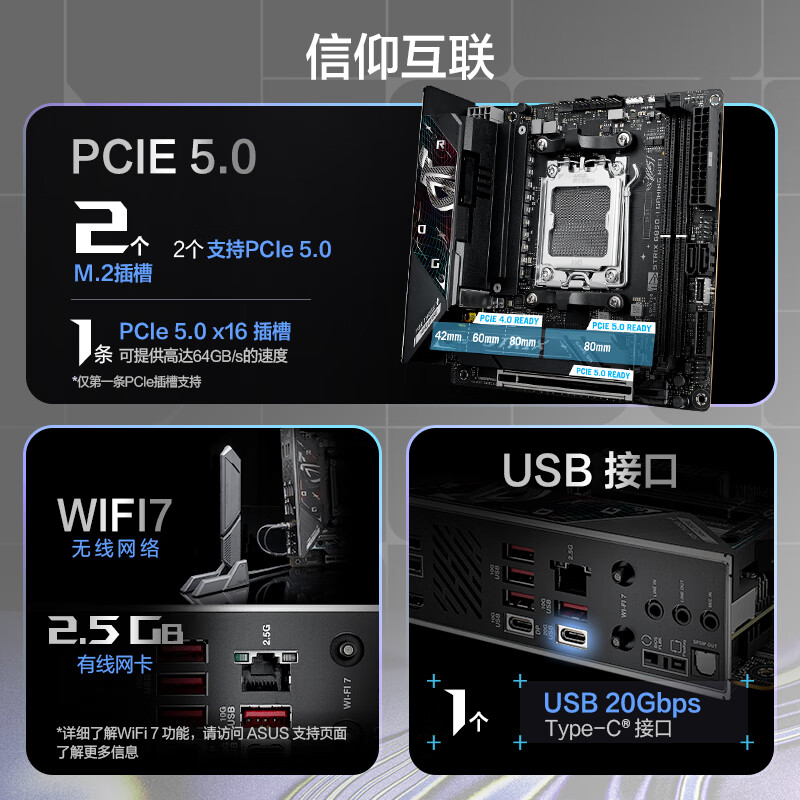 华硕 ROG STRIX B850-I GAMING WIFI 迷你 图 6