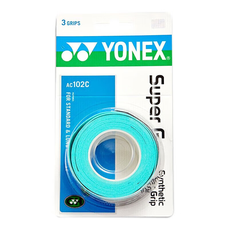 YONEX尤尼克斯羽毛球手胶运动吸汗带握把胶AC-102C-003绿色三条装