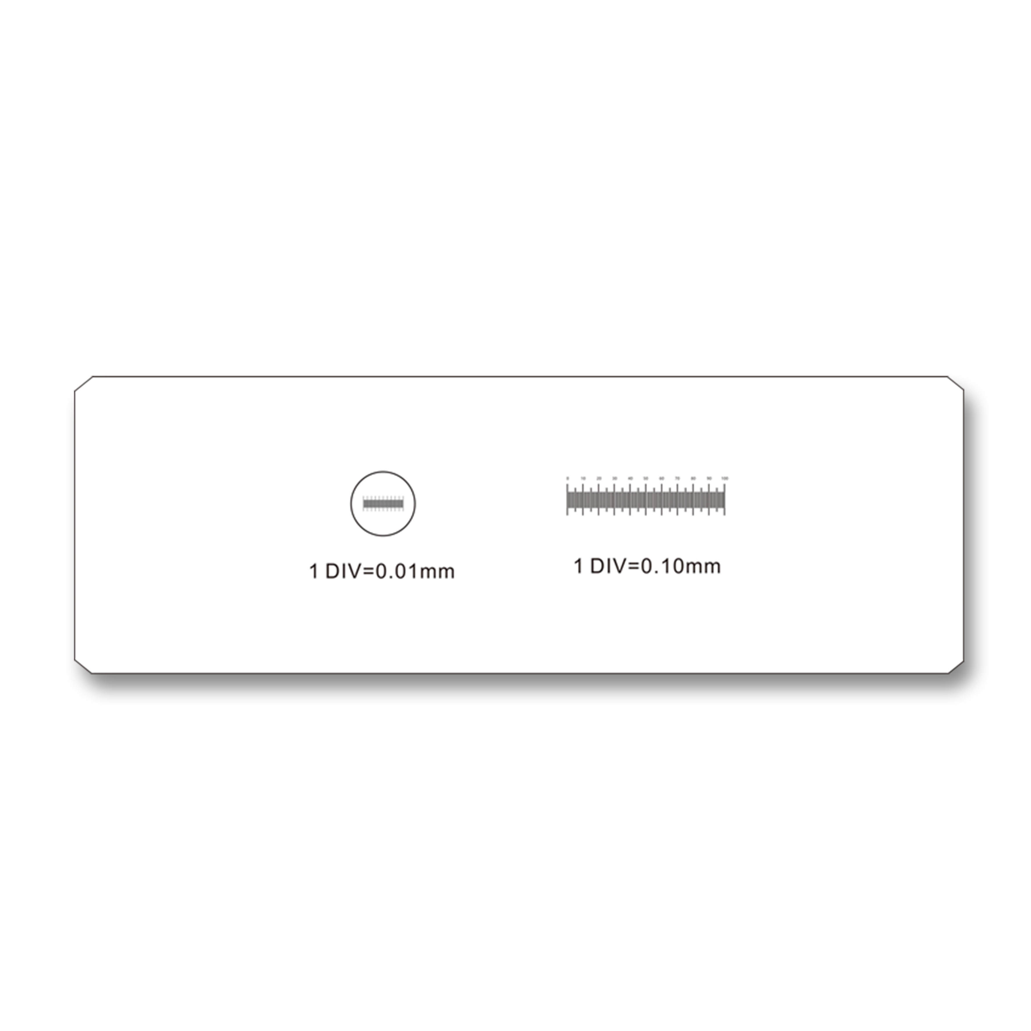 物镜测微尺 标尺 分划板 镜台测微尺 0.1mm 0.01mm 双组合 白色