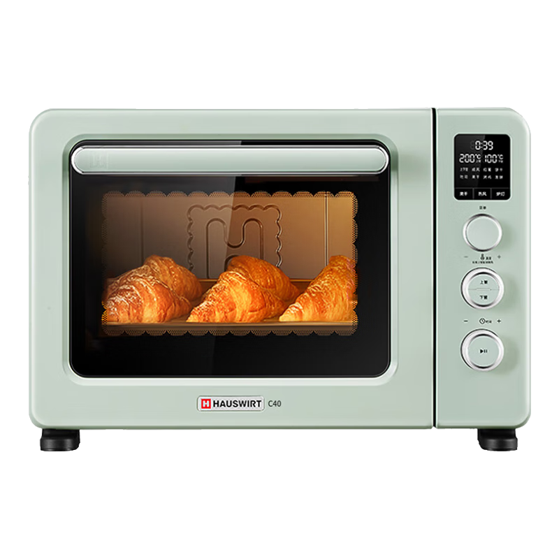 海氏(Hauswirt)【國家補貼】C40三代升級款電烤箱 家用入門(mén)多功能40升海氏烤箱大容量 C40三代【湖水綠】 40L