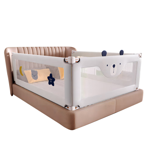 丸丫 婴儿床围栏宝宝防摔防护栏床上床边防掉档板1.5+2.0+2.0三面装