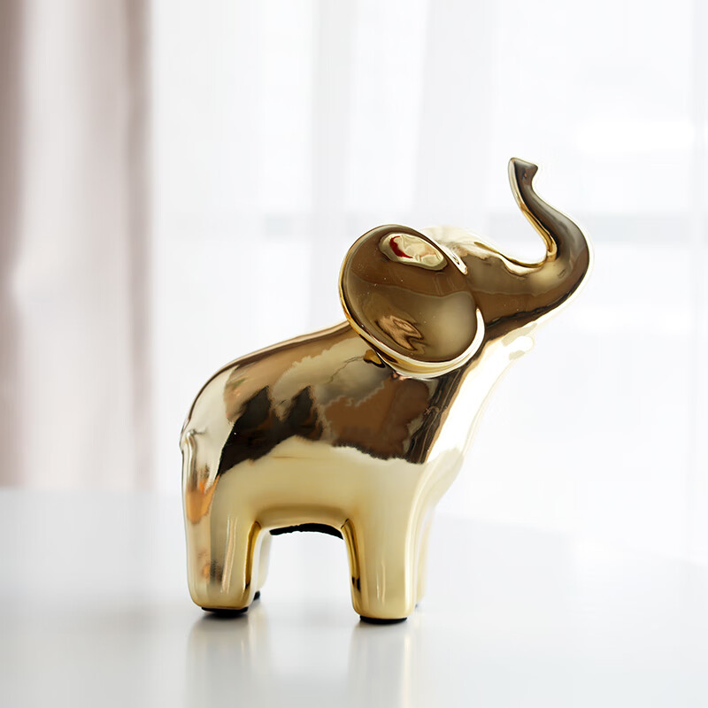 大象存钱罐 北欧轻奢陶瓷小象储蓄罐 欧式家居玄关装饰品大象存钱