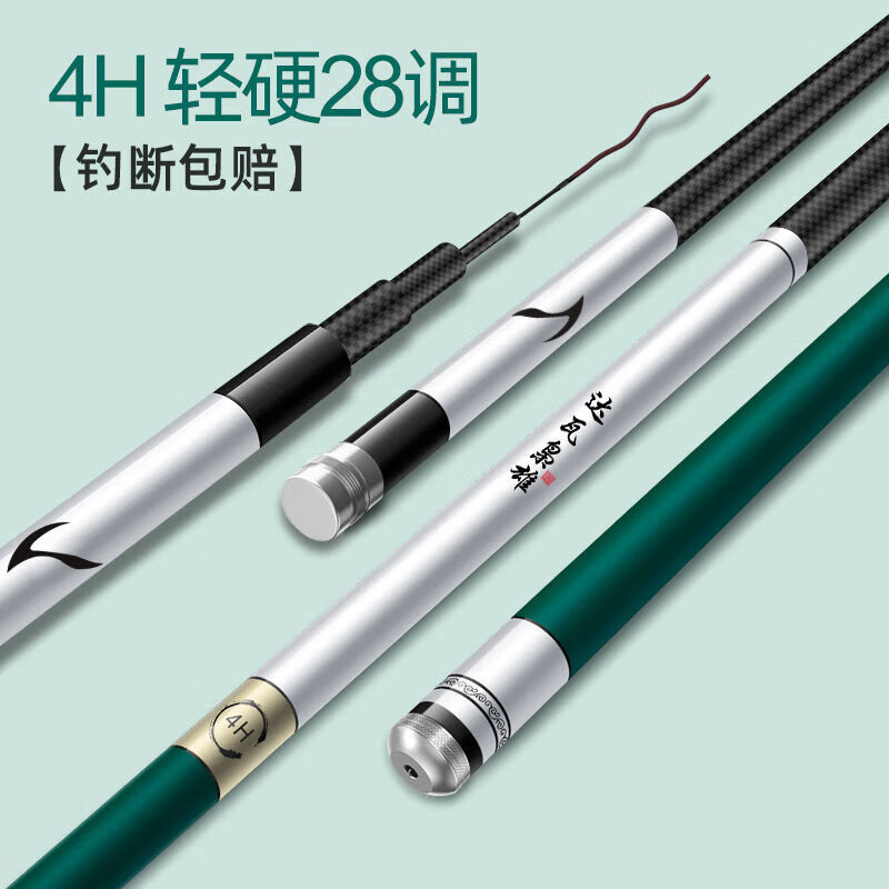 達(dá)億瓦梟雄釣魚竿手竿十大品碳素超輕19調(diào)28調(diào)超硬鯽魚鰱鳙大物臺釣竿 4H28調(diào)【超輕手感】輕量不重頭 7.2米+竿稍+垂釣禮