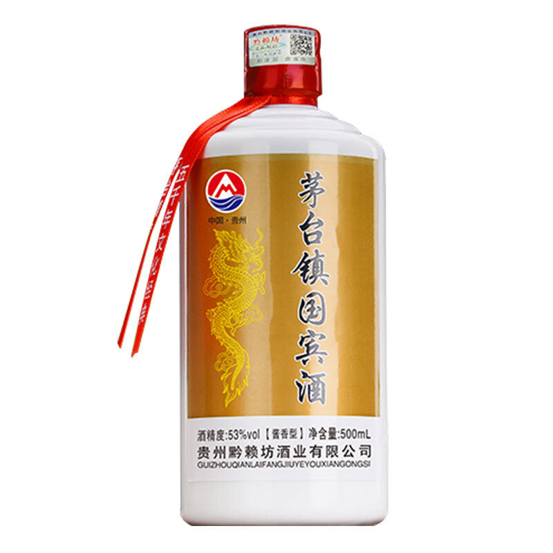 黔赖坊遵义酱香型白酒53度封坛老酒茅台镇国宾酒礼盒装粮食酒整箱6瓶 53度 500mL 6瓶 不带礼袋 整箱6瓶装