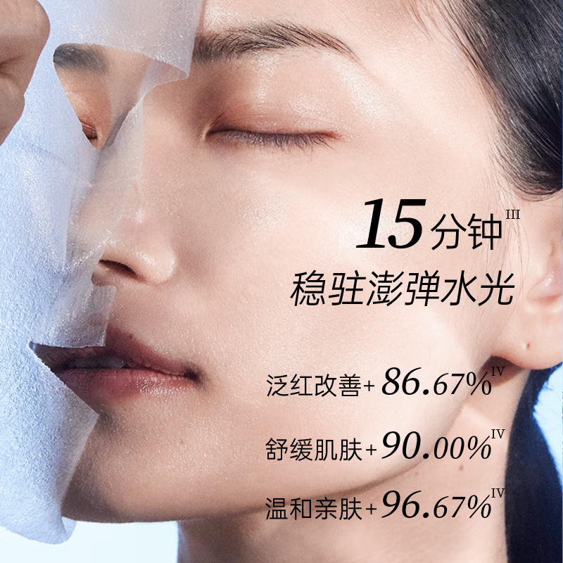 WIS玻尿酸面膜水润面膜片装试用限量派样 舒缓修护补水保湿深层滋润 隐形水润面膜3片试用装