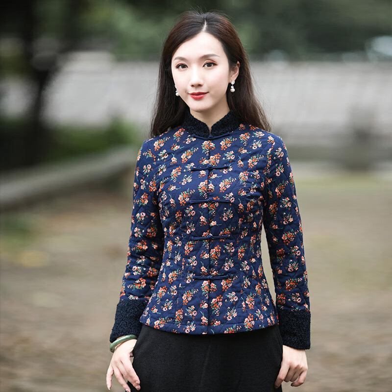 霜汐居士服女佛教衣服棉麻秋冬季加棉旗袍小袄唐装上衣加厚保暖复古