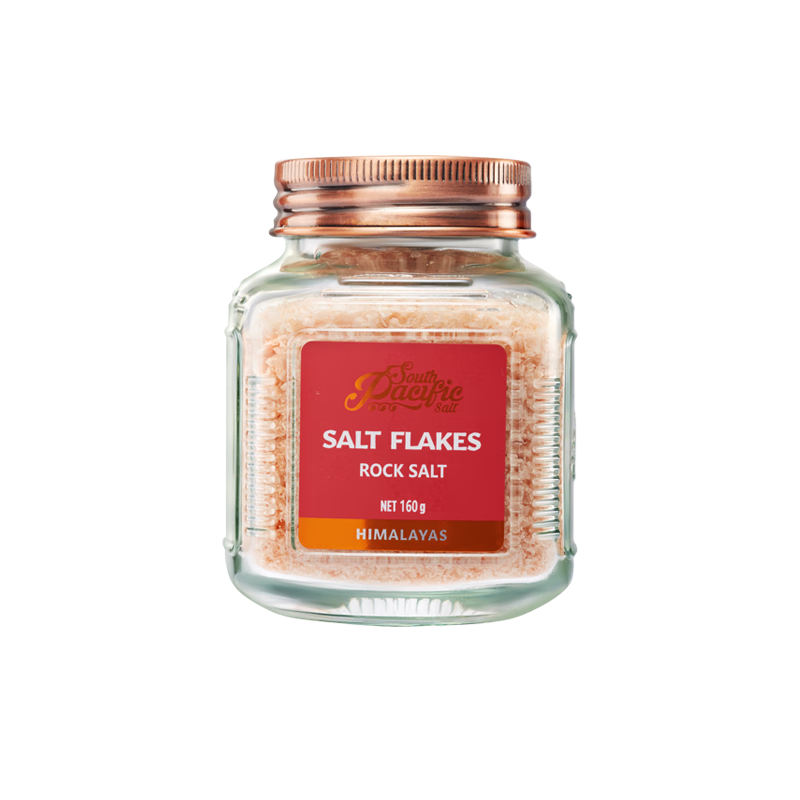 South Pacific Salt喜馬拉雅鹽之花片鹽160g無(wú)添加玫瑰粉鹽 進(jìn)口巖鹽牛排烘焙雪花鹽 【喜馬拉雅鹽之花】1瓶裝