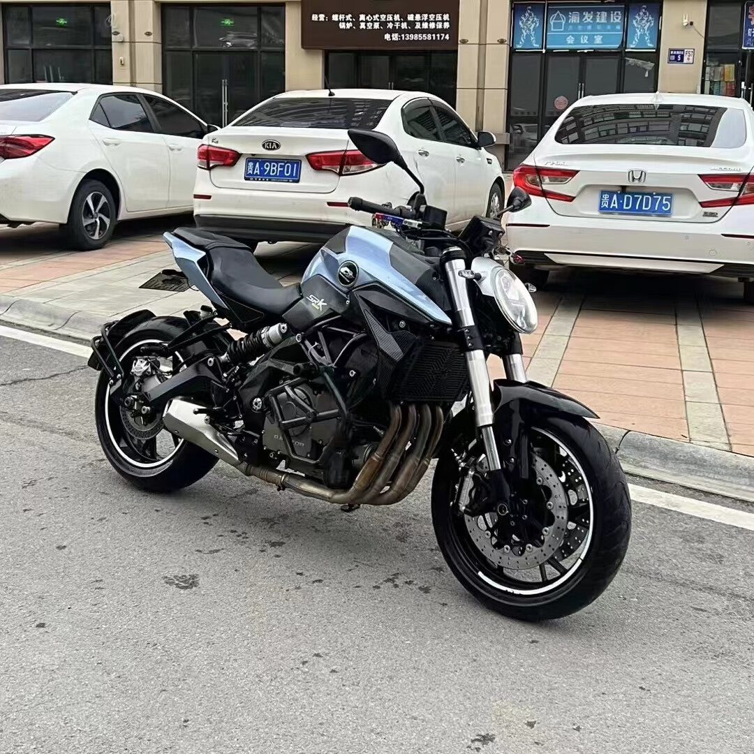 m二手钱江qj追600四缸水冷燃油机车摩托车街车可上牌 手续齐全可上牌