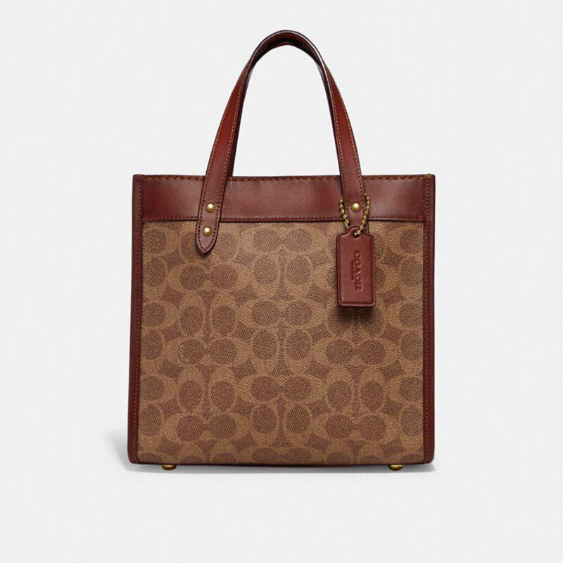蔻驰(coach)女包 field tote 22 经典c纹/马车图案女士手提包单肩斜
