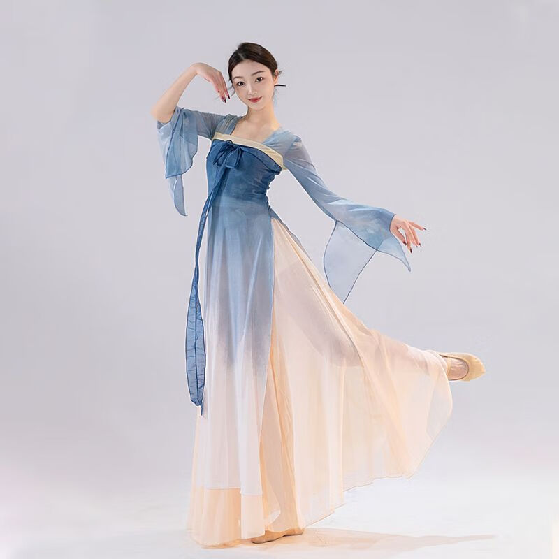 锦结思古典舞演出服女2023新款服装身韵形体练功服古风舞蹈服中国舞纱
