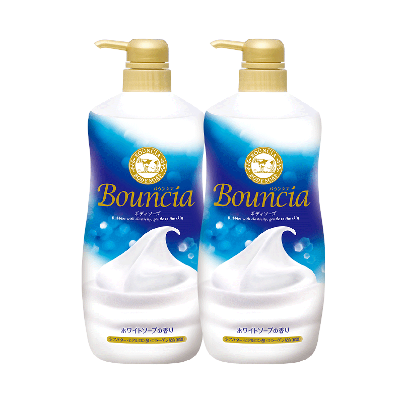 牛乳石硷牛乳石碱硷bouncia牛奶沐浴露乳留香花香大瓶 750mlx2(淡雅