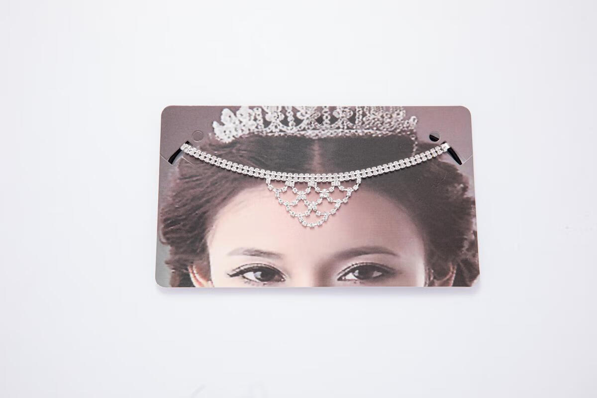 公主链头饰儿童发饰水钻额头链新娘眉心坠皇冠小孩节目表演王冠 款式1