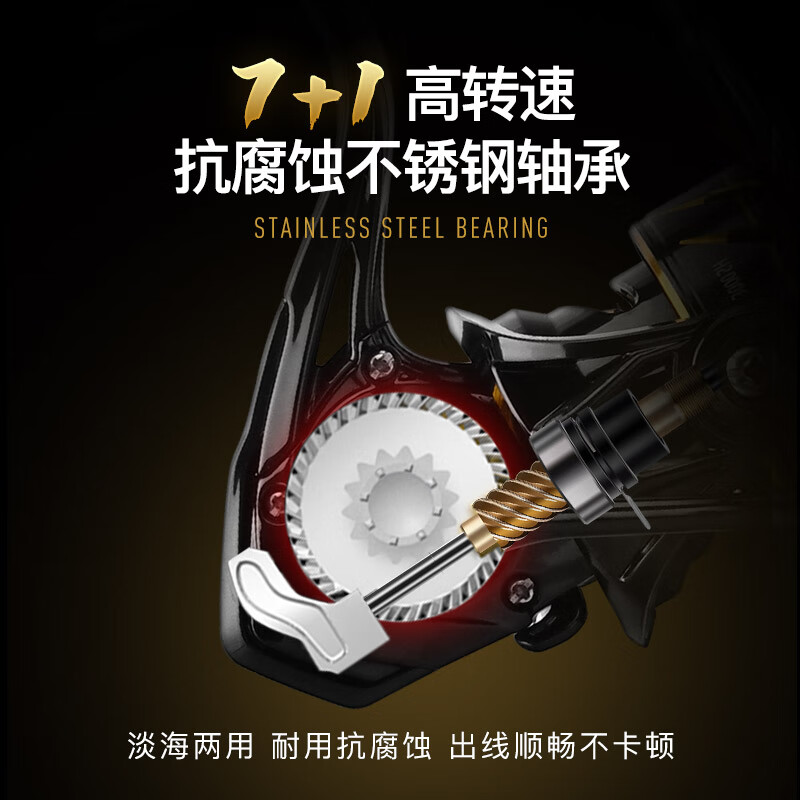 贝克力阿布海杆轮纺车轮鱼轮全金属路亚轮浅线杯海竿轮鱼线 麦克斯 sxH-常规款） 500系列 x 左右手互换型