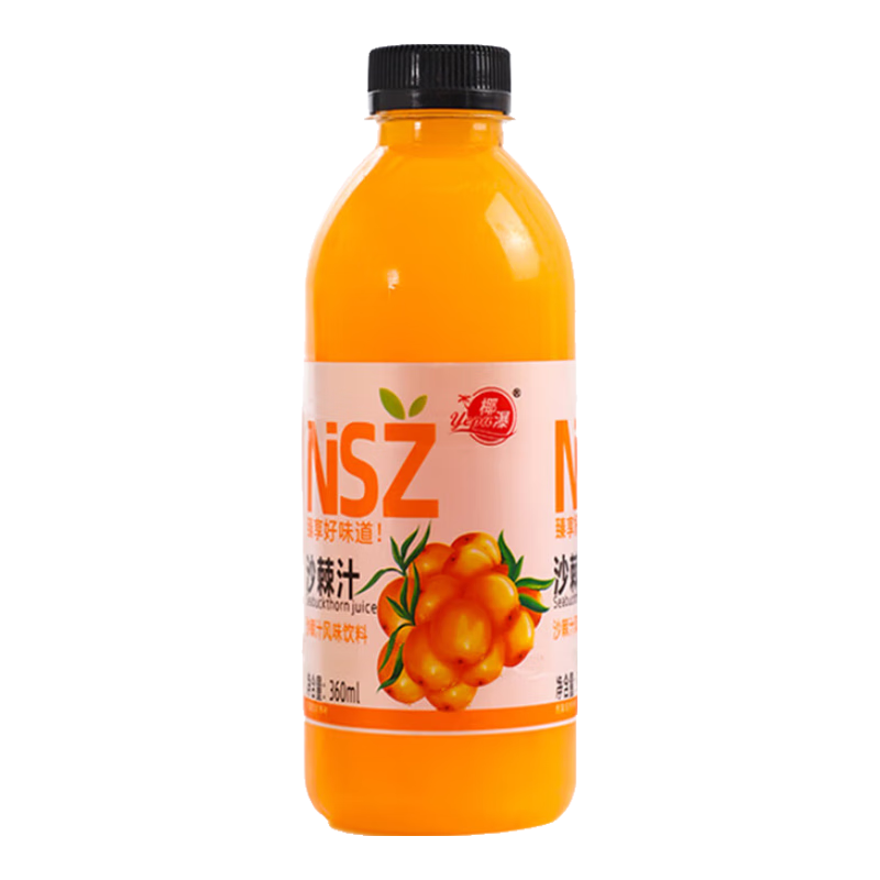 椰瀑 沙棘汁饮料整箱果汁饮品360ml*8瓶