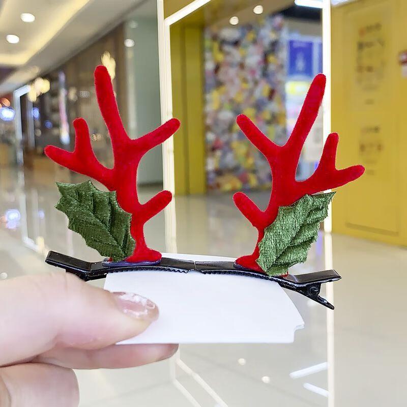 盖淘小鹿角发夹儿童小女孩装扮饰品成人圣诞节可爱廲鹿头饰 2个圣诞