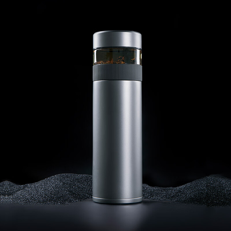 保健水杯养生杯医用级钛杯智能显温纯钛保温杯茶水分离一杯两用水杯