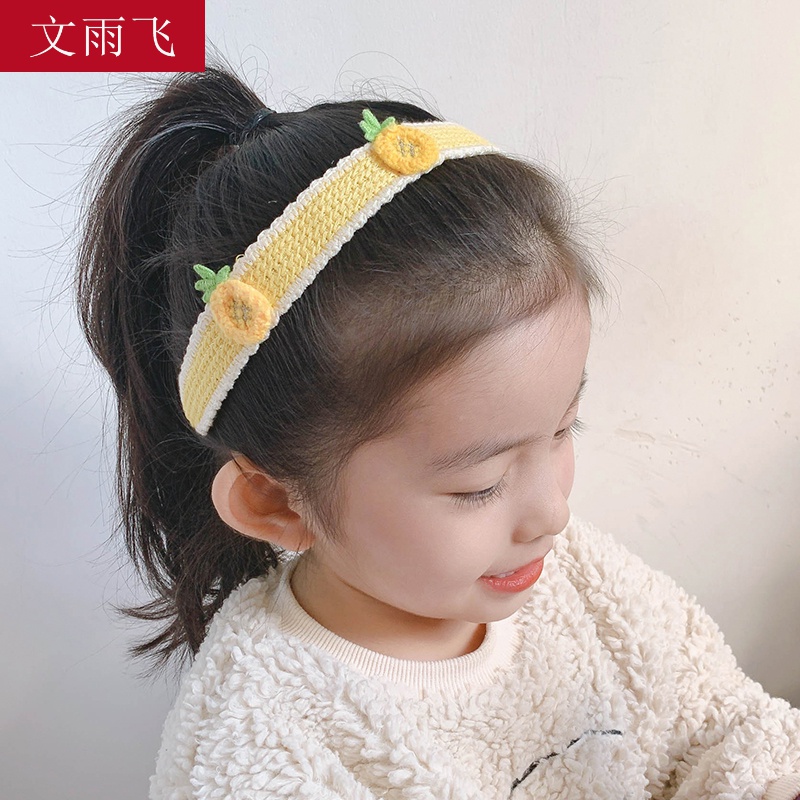 文雨飞 卡通小熊针织刘海贴儿童女可爱宝宝不伤发魔术贴发箍婴幼儿