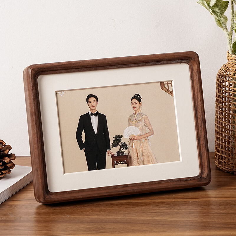 结婚相框摆件送情侣纪念礼物相片框架打印加框做成婚纱照摆台10寸 10