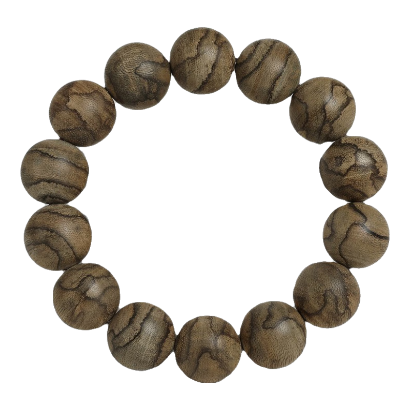 檀音5分沉水浮文莱软丝老料沉香手串佛珠手链16mm14颗男款精品收藏级 20.05克