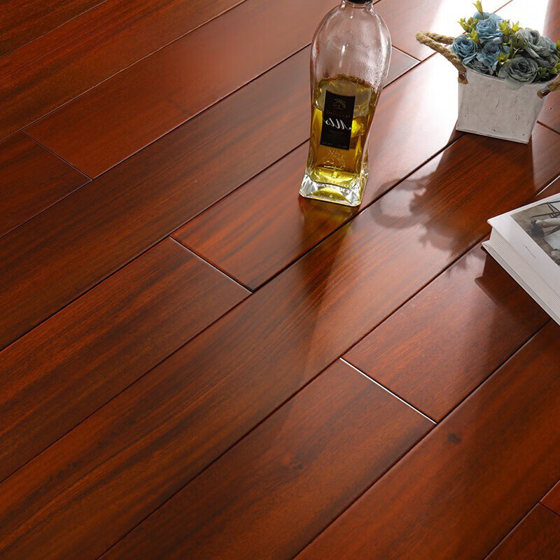 叽哩哇啦圆盘豆实木地板原木家用锁扣地暖番龙眼木地板实木