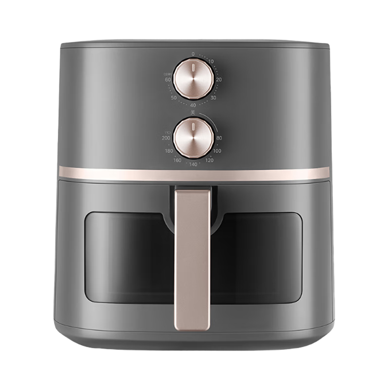 美的（Midea）【国家补贴】空气炸锅 全自动免翻面家用大容量炸篮可视窗口蒸汽嫩烤不用翻面空气炸烤一体机炸锅 【双旋操作 可视窗】KZE538J5 5.3L