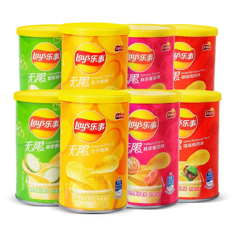 乐事(lay's) 乐事无限薯片 随机口味40g*6罐