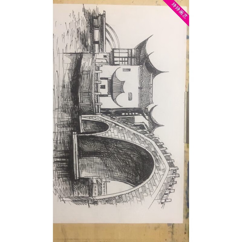 素描风景画代画定制素描风景画素描风景画现货成品定做大小 默认