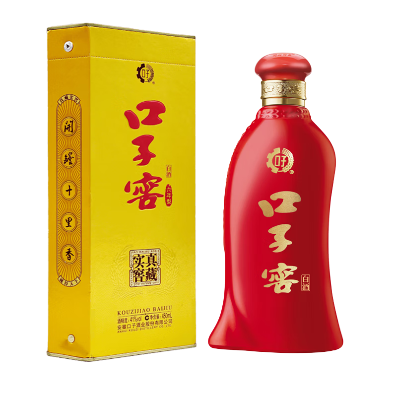 口子窖 六年型 41%vol 兼香型白酒 450ml 单瓶装