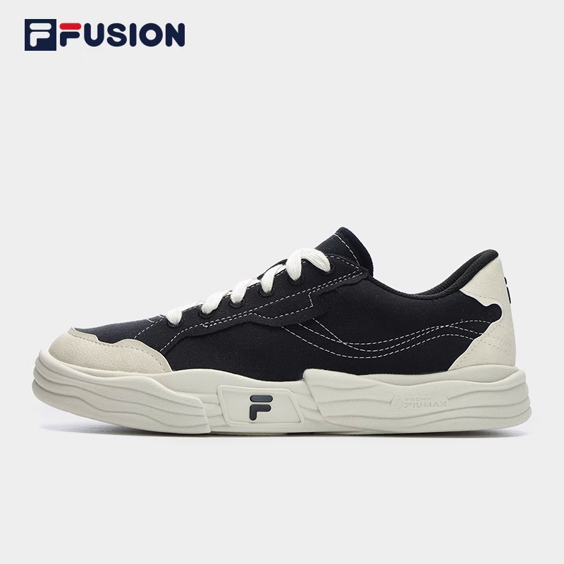 斐乐（FILA）FUSION潮牌休闲鞋运动鞋男鞋POP2代女鞋帆布鞋2024夏休闲板鞋运 【女】黑/米色-BA 35.5