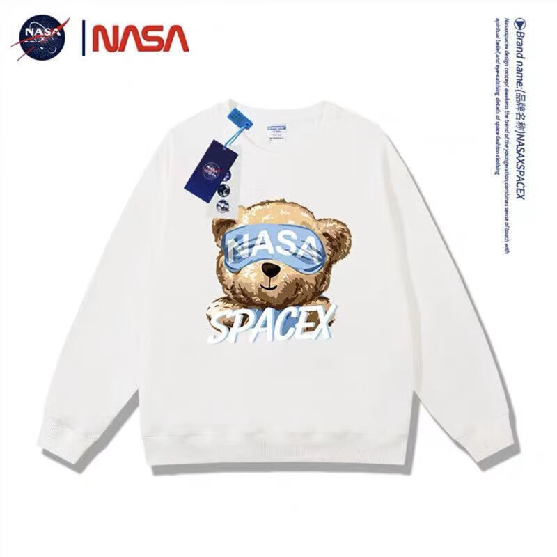 nasalike新款小熊圆领卫衣男秋冬季节休闲运动长袖ins风情侣外套宽松