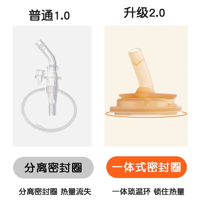 卡蜜迪小月龄婴儿童保温杯母婴喝水杯学饮杯牛奶杯饮水杯大肚杯奶瓶 重力球款+送背带 280ml