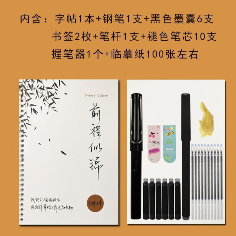 男女漂亮字体霸大气硬笔连体行草野生字体 字帖 临摹纸 褪色笔 钢笔