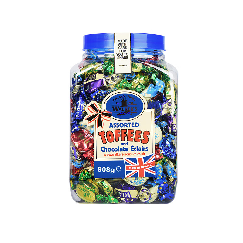 沃尔克斯Walker's英国原装进口高端太妃糖908g混合味喜糖软糖零食糖果礼物 什锦味908g