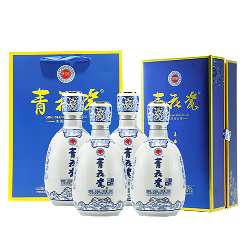 青花瓷白酒【天地人和】清香型白酒纯粮酒箱装白酒送礼商务宴请聚会酒水 42度 500mL 4瓶 天地人和+6瓶佳酿