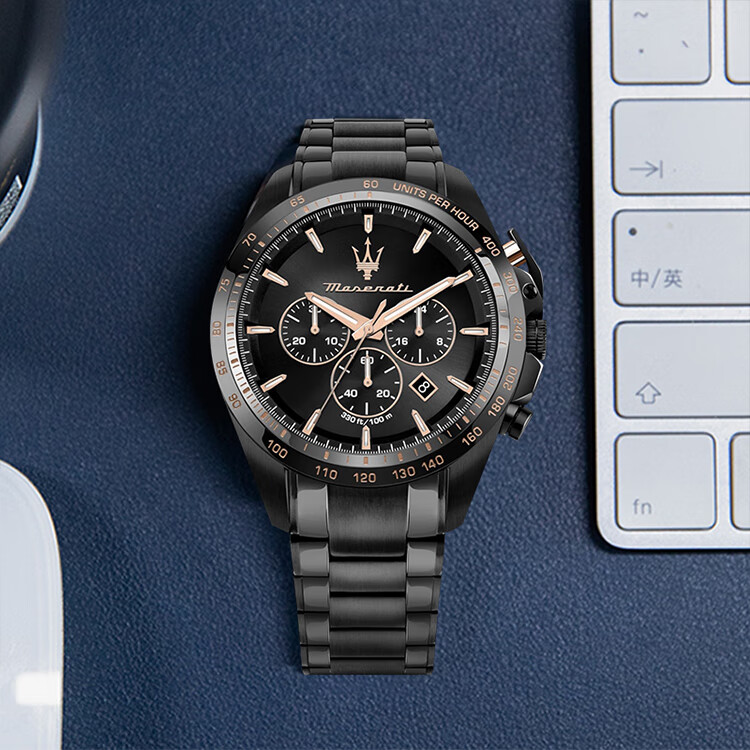玛莎拉蒂运动手表男黑武士轻奢潮流防水大表盘时尚男表学生生日新年礼物 【爆款】经典武士黑 R8873612048