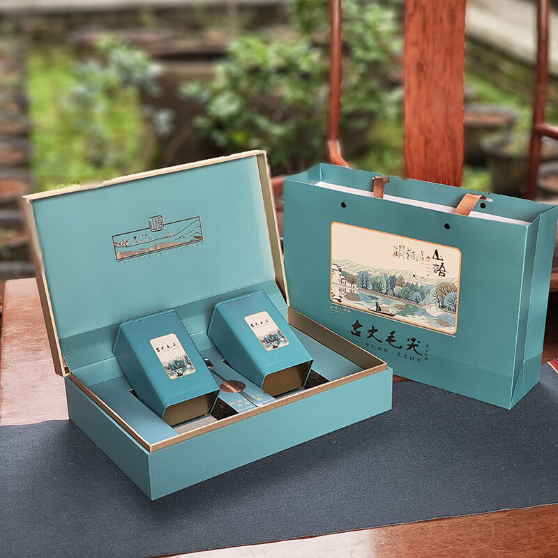 湖南湘西古丈毛尖茶叶明前炒青绿茶2024新茶端午节礼盒装送礼长辈 200