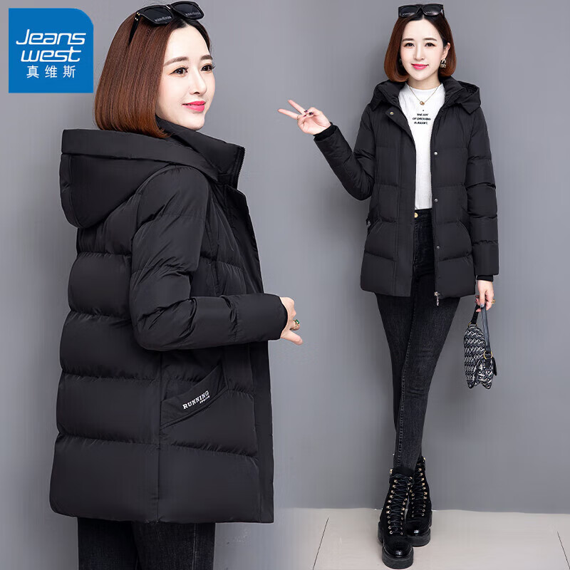 ���ڲ�������ά˹��JEANSWEST���ް����������޷�Ů�г���2024�ﶬװ�¿�������Ӻ��п�����Ůʿ ��ɫ L���Ƽ�95-110�