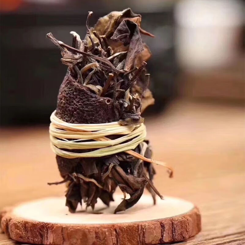 红允广东新会正宗老陈皮三宝茶禾杆草扎寿眉福鼎老白茶10年散装500g装