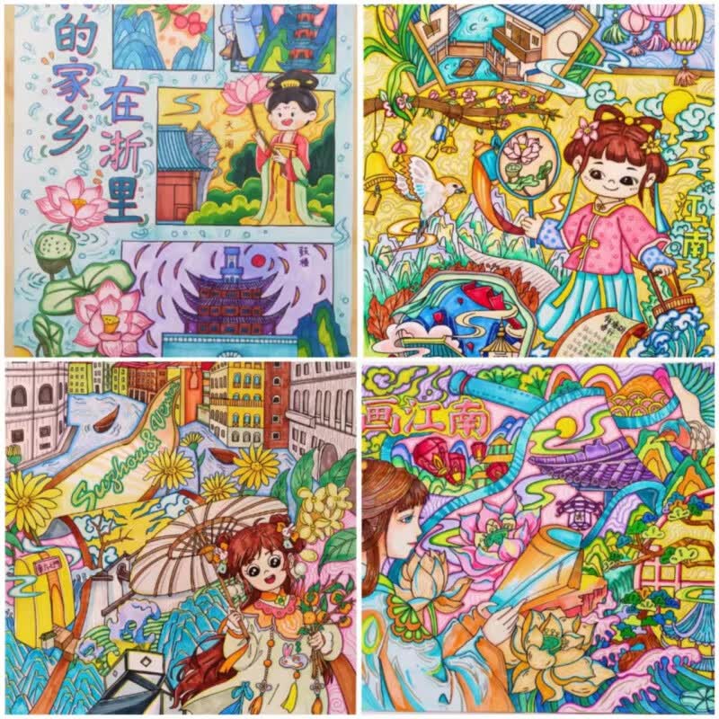 帮人代画画儿童画主题画油画科幻画原创画图美术作品代画绘画比赛