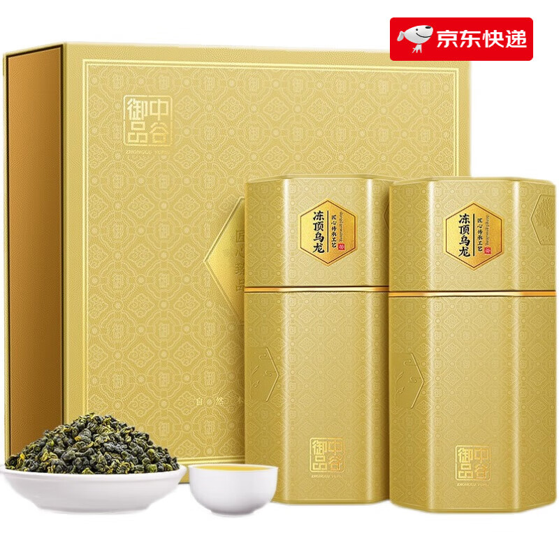 中谷御品茶葉凍頂烏龍茶特級(jí)阿里山高山可冷泡臻品禮盒裝 【自飲送禮】6A+凍頂烏龍茶400g