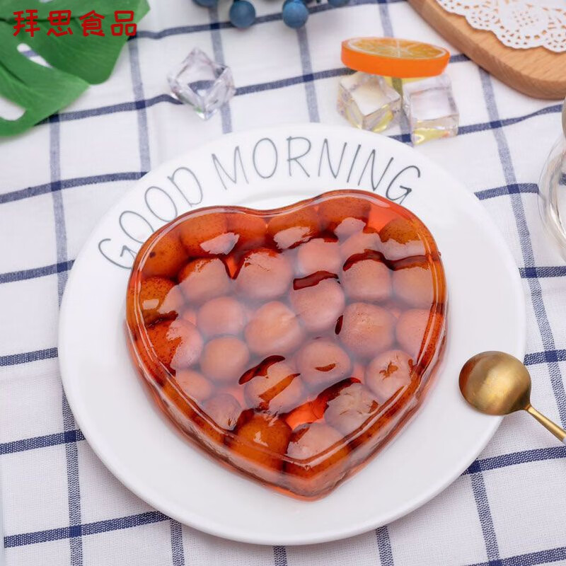 糕酒店喜宴婚宴有鱼特色凉菜即食山楂果冻 心形水晶红果山楂365g*5盒