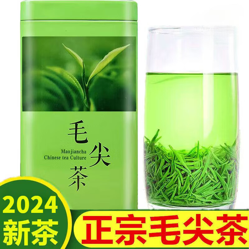 茶禾韵2024新茶特级毛尖绿茶茶叶蒙顶甘露嫩芽明前新茶叶浓香耐泡炒青 特级毛尖【500克】罐装