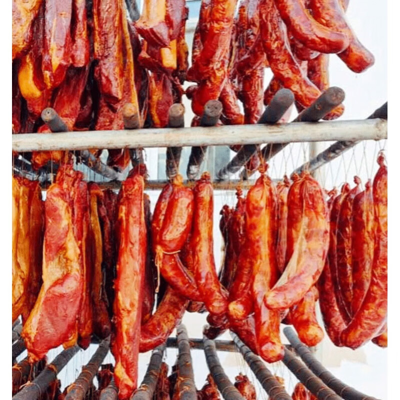 虎钢馋熏马排熏马肋条新疆特产烟熏马排马肉马肋条马肠马肉干腊肉 (生