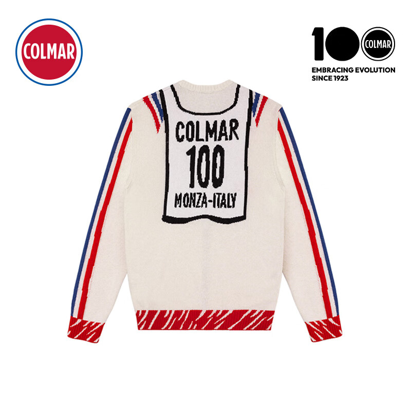 colmar100周年纪念款 休闲时尚保暖情侣上衣 新年礼物 白色 s