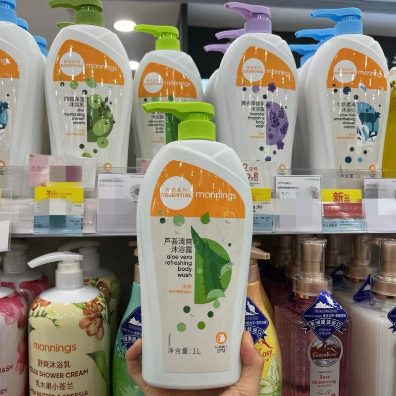 万宁（mannings）沐浴露柔滑沐浴乳橄榄薰衣草沐浴露1L 多选 牛奶