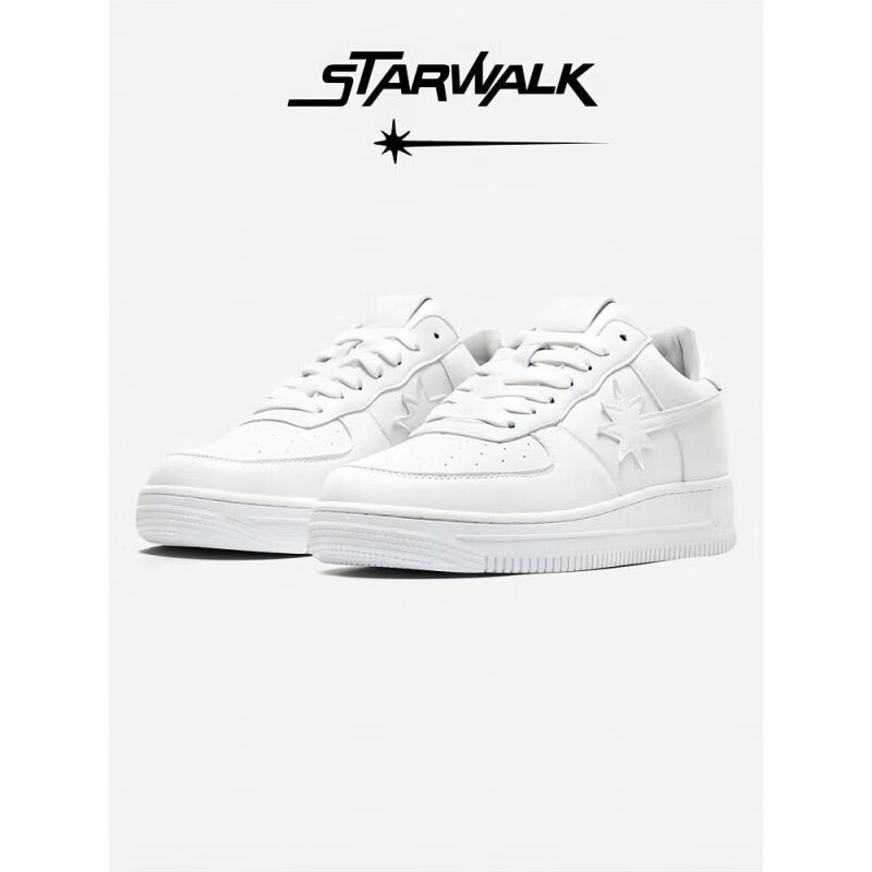 oeing休闲鞋starwalk流星鞋女鞋白色蓝星黑白熊猫小白鞋低帮流星板鞋