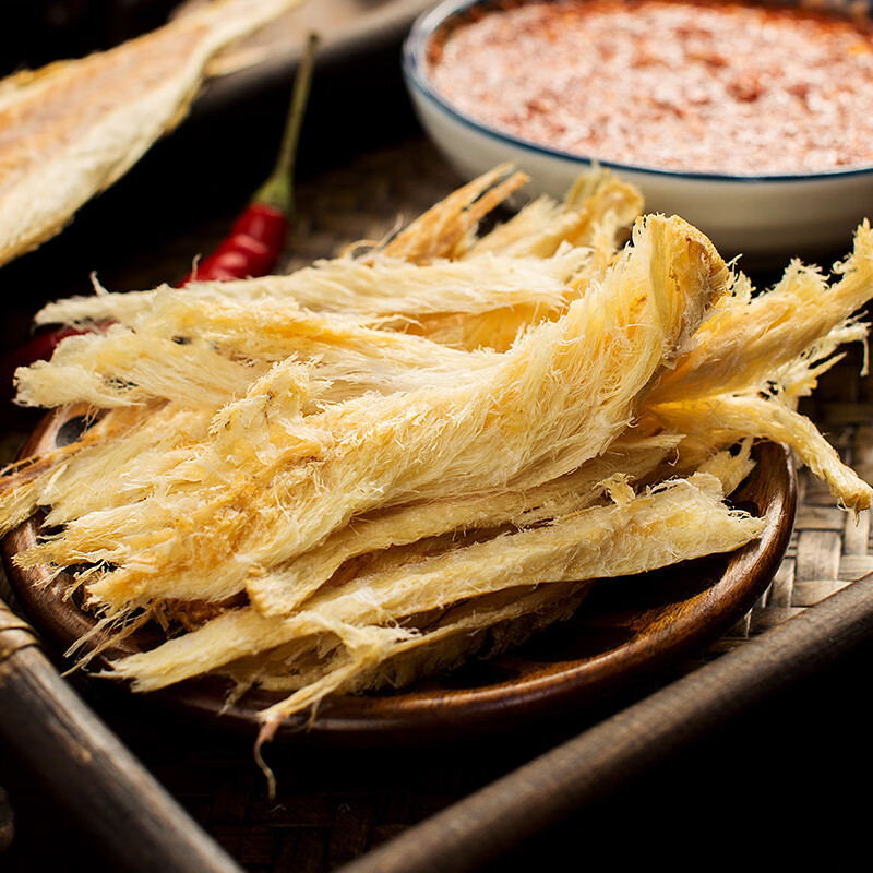 美乐途明太鱼干 延边 手撕即食500g袋明太鱼丝真味宣板零食鱼丝